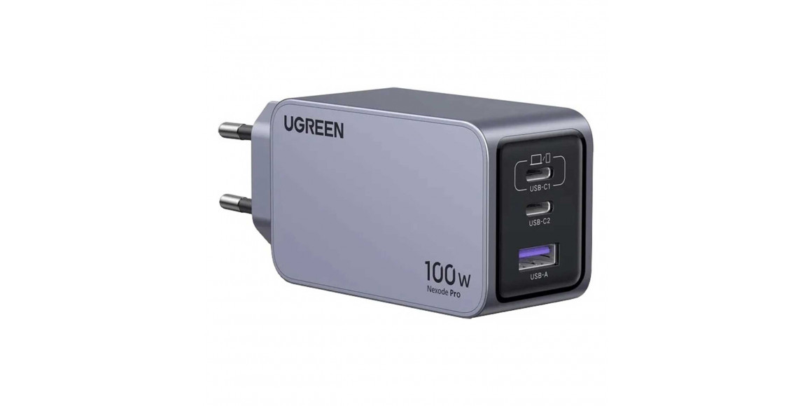 Power adapter UGREEN X757 Nexode Pro GaN Fast Charging 100W PD 3 Ports (GR) (25874)