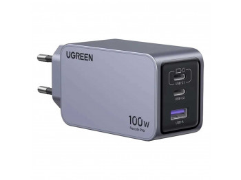 Power adapter UGREEN X757 Nexode Pro GaN Fast Charging 100W PD 3 Ports (GR) (25874)