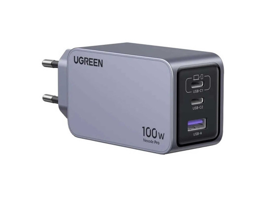 Հոսանքի ադապտոր UGREEN X757 Nexode Pro GaN Fast Charging 100W PD 3 Ports (GR) (25874)