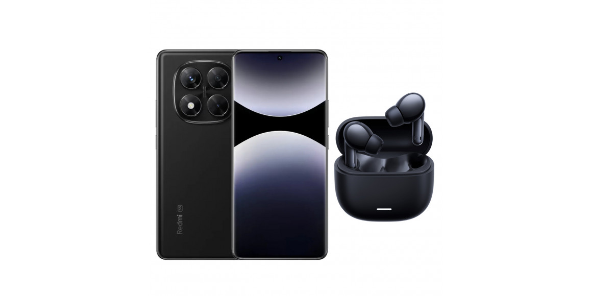 Սմարթ հեռախոս XIAOMI REDMI NOTE 14 Pro 4G 12GB 512GB (Midnight Black)+Redmi Buds 6 Lite (24116RACCG)