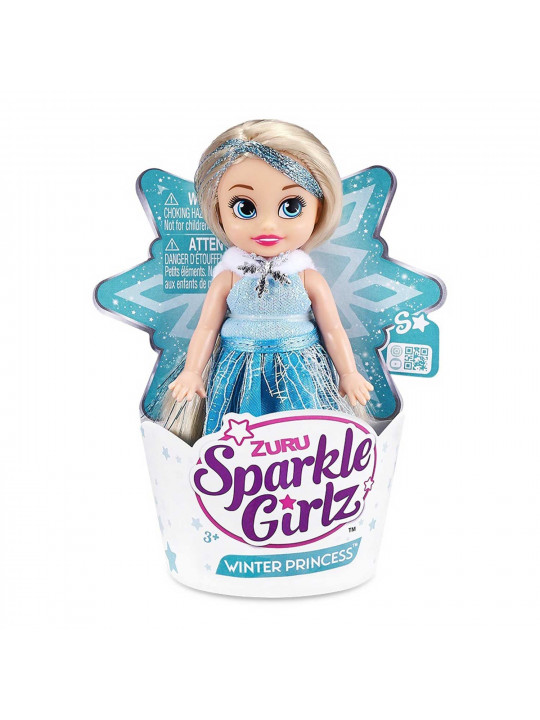 Աղջկա խաղալիք ZURU 10031 SPARKLE GIRLZ. DOLLS 10CM. WINTER PRINCESS CUPCAKE 