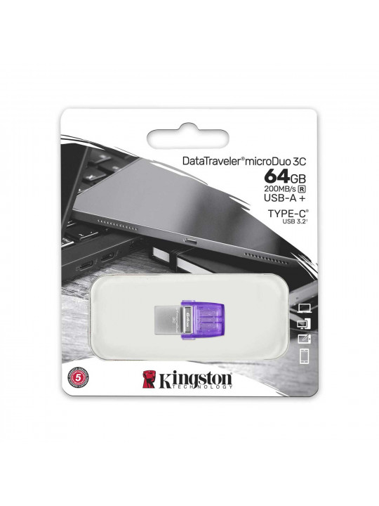 Флеш накопители KINGSTON DataTraveler microDuo 3C 64GB (DTDUO3CG3/64)