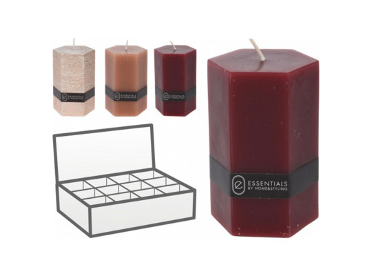 Candle KOOPMAN PILLAR HEXAGON 7X10CM 3 (068284) (420213440)