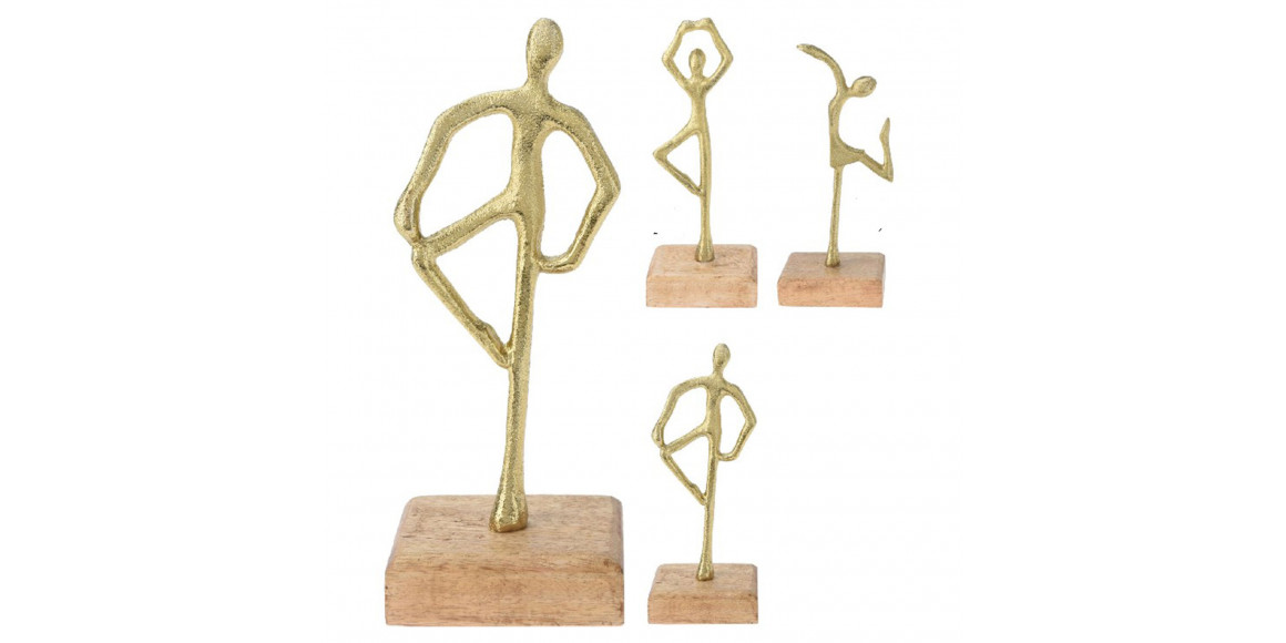 Decorate objects KOOPMAN STATUE 21CM 3ASS GOLD (130639) (A68120530)