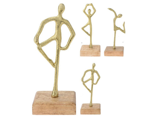 Decorate objects KOOPMAN STATUE 21CM 3ASS GOLD (130639) (A68120530)