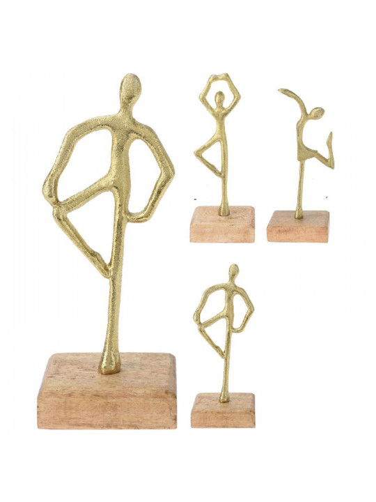 Decorate objects KOOPMAN STATUE 21CM 3ASS GOLD (130639) (A68120530)