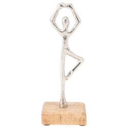 Decorate objects KOOPMAN STATUE 21CM 3ASS SILVER (049733) (A68120540)