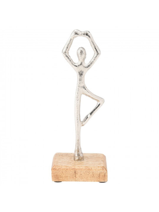 Decorate objects KOOPMAN STATUE 21CM 3ASS SILVER (049733) (A68120540)