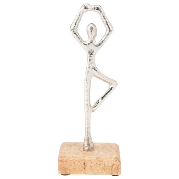 Decorate objects KOOPMAN STATUE 21CM 3ASS SILVER (049733) (A68120540)