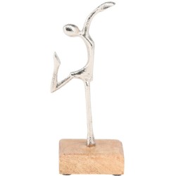 Decorate objects KOOPMAN STATUE 21CM 3ASS SILVER (049733) (A68120540)