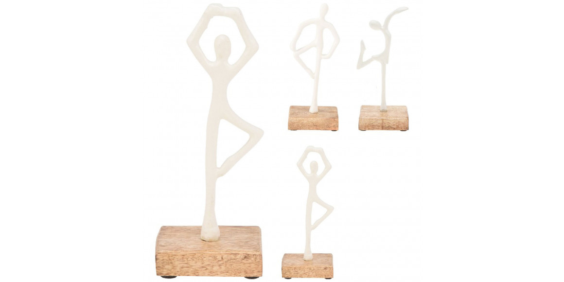 Decorate objects KOOPMAN STATUE 21CM 3ASS WHITE (130851) (A68120550)