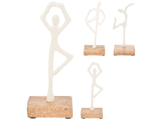 Decorate objects KOOPMAN STATUE 21CM 3ASS WHITE (130851) (A68120550)