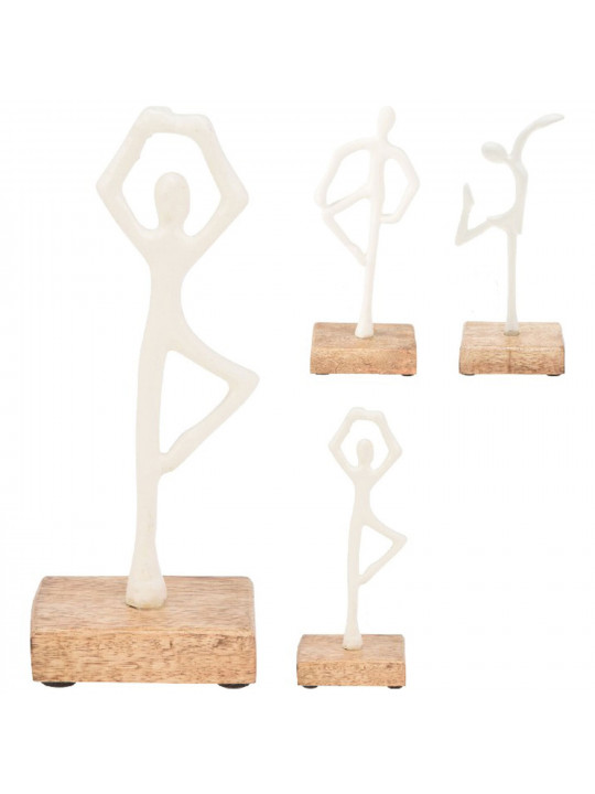 Decorate objects KOOPMAN STATUE 21CM 3ASS WHITE (130851) (A68120550)