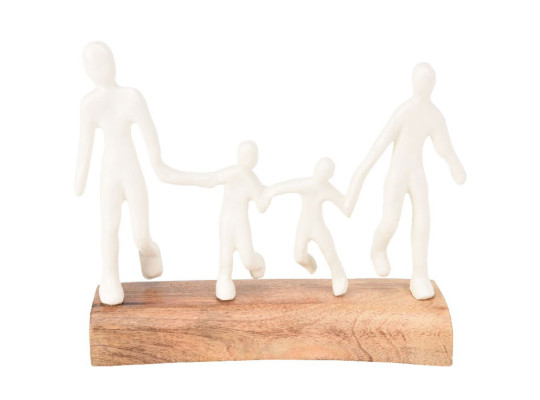 Decorate objects KOOPMAN STATUE FAMILY 23CM 2ASS WHITE (132985) (A68120670)