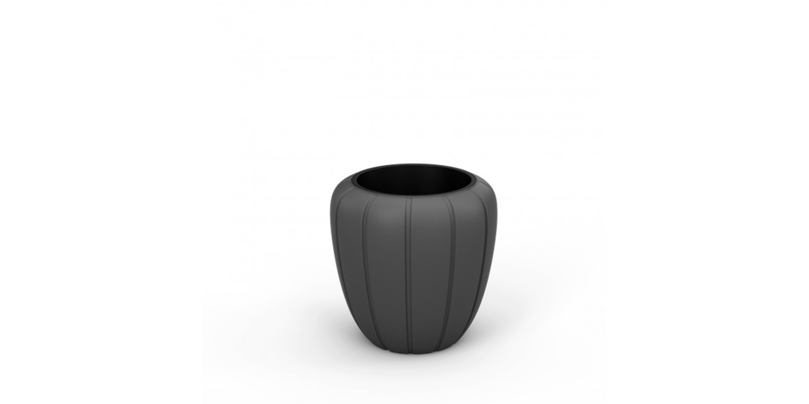 Flower pot LAMELA LA896-82 DONICA MEDIUM GAJA 400 ANTHRACITE 
