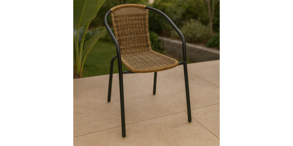 Garden chair KOOPMAN CHAIR STACKABLE RATTAN BROWN (X58000050)