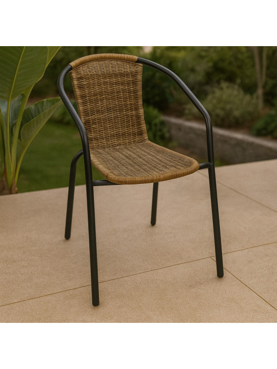 Garden chair KOOPMAN CHAIR STACKABLE RATTAN BROWN (X58000050)