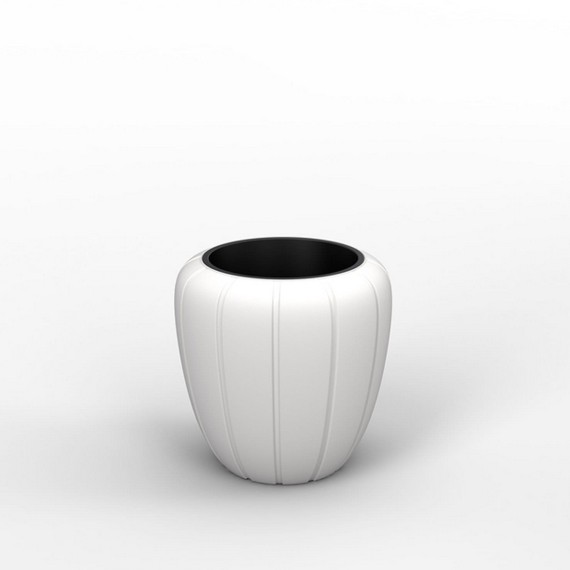Цветочный горшок LAMELA LA896-05 DONICA MEDIUM GAJA 400 WHITE 
