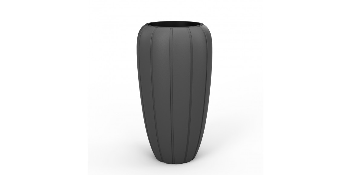 Flower pot LAMELA LA897-82 DONICA BIG GAJA 400 ANTHRACITE 