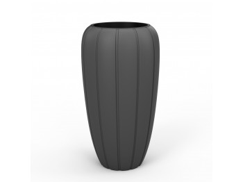 Flower pot LAMELA LA897-82 DONICA BIG GAJA 400 ANTHRACITE 