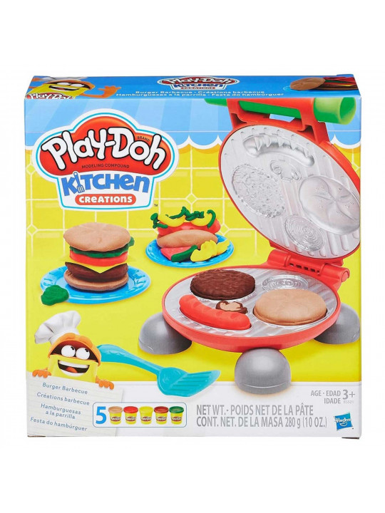 Պլաստիլին / կինետիկ ավազ HASBRO B5521 PD BURGER BARBECUE 