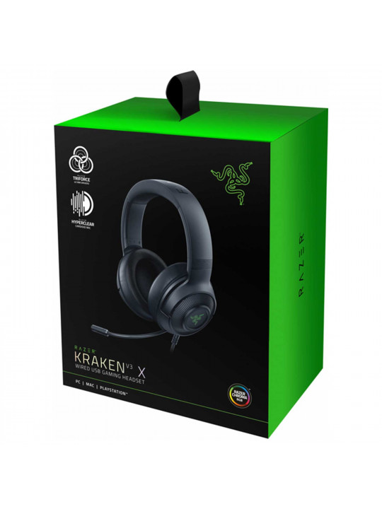 Ականջակալ RAZER Kraken V3 X USB (Black) (RZ04-03750300-R3M1)