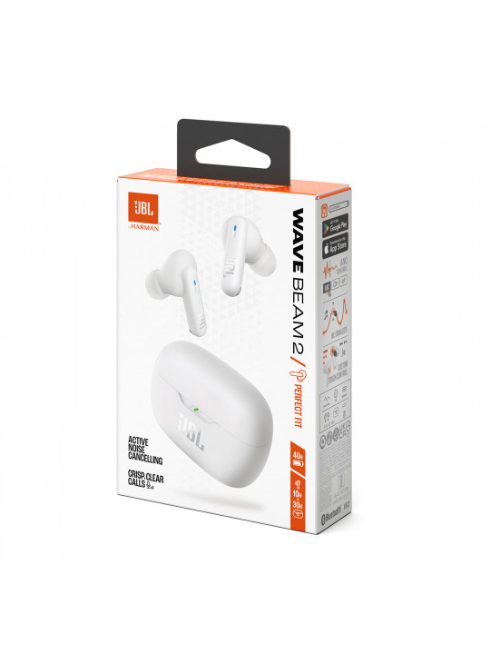 Tws ականջակալ JBL Wave Beam 2 (White) 