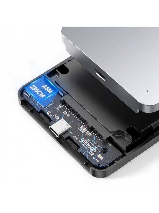 Чехол для жесткого диска UGREEN CM300 2.5 Type-C 6Gbps (Grey) (70499)