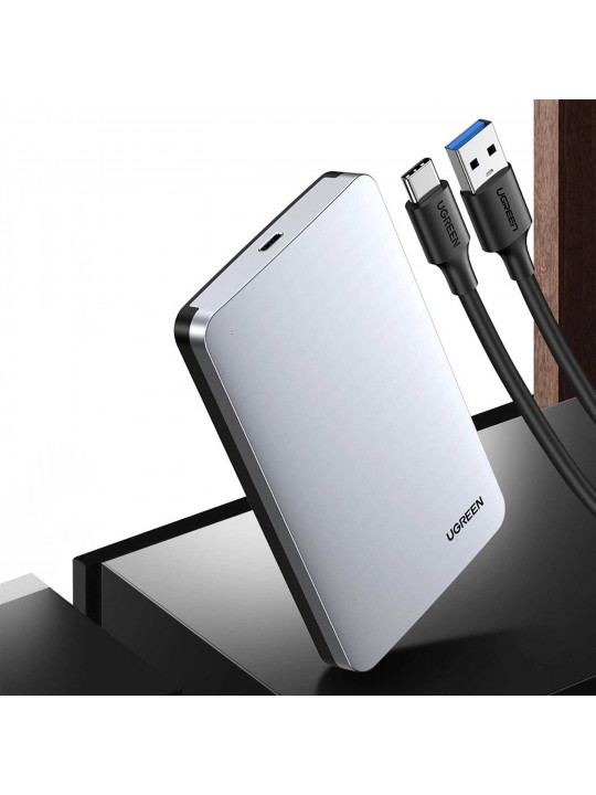 Чехол для жесткого диска UGREEN CM300 2.5 Type-C 6Gbps (Grey) (70499)