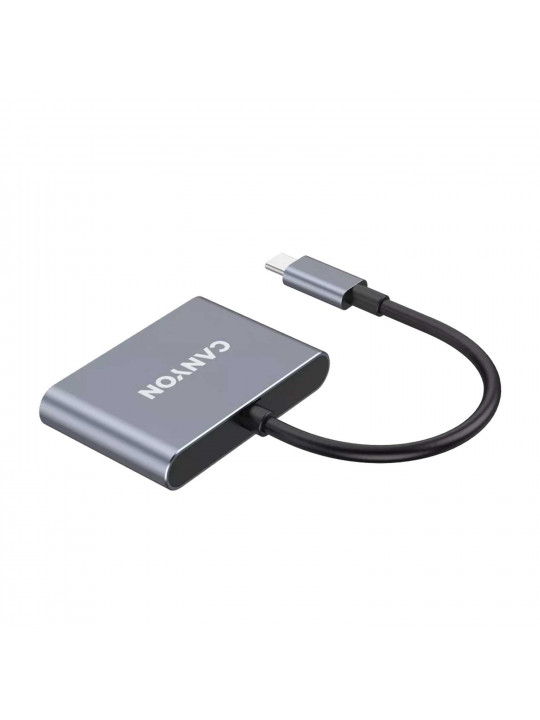 Usb-հանգույց CANYON DS-3 USB-C 3-in-1 (Dark Grey) (CNS-TDS3)