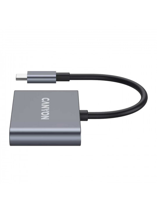 Usb-հանգույց CANYON DS-3 USB-C 3-in-1 (Dark Grey) (CNS-TDS3)