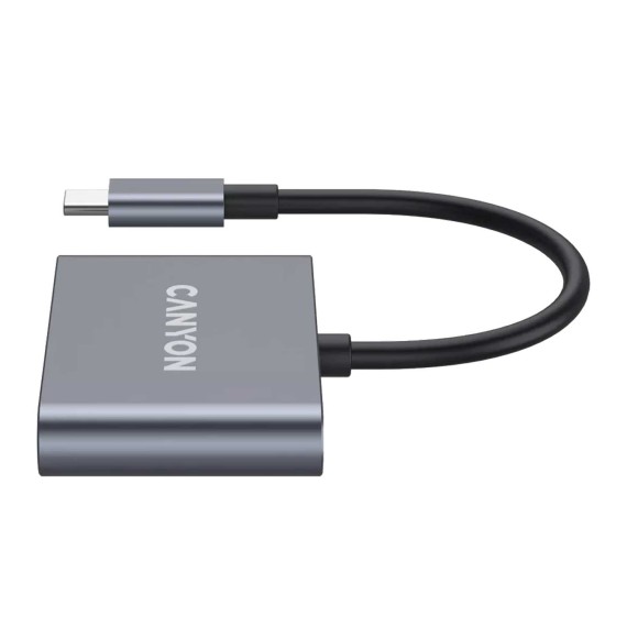 Usb-узел CANYON DS-3 USB-C 3-in-1 (Dark Grey) (CNS-TDS3)