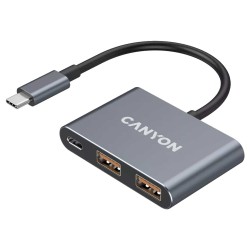 Usb-hub CANYON DS-3 USB-C 3-in-1 (Dark Grey) (CNS-TDS3)