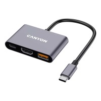 Usb-узел CANYON DS-4 USB-C 3-in-1 (Grey) (CNS-TDS4)