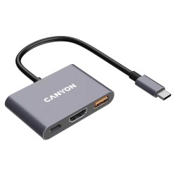 Usb-hub CANYON DS-4 USB-C 3-in-1 (Grey) (CNS-TDS4)
