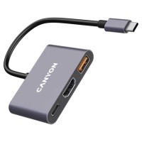 Usb-узел CANYON DS-4 USB-C 3-in-1 (Grey) (CNS-TDS4)