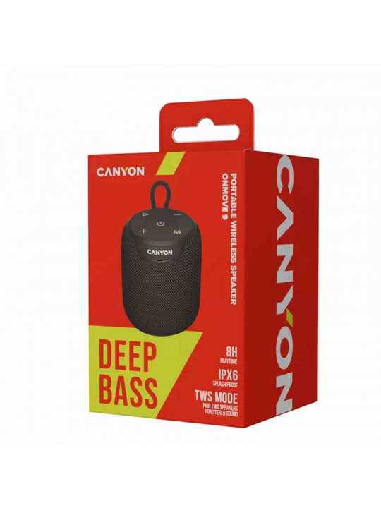 Bluetooth բարձրախոս CANYON OnMove 9 (Black) (CNE-CBTSP9)