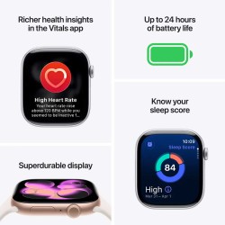 Smart watch APPLE Watch Series 11 GPS 42mm Space Grey Aluminium Case with Black Sport Band (A3331) (MEQW4RK/A)