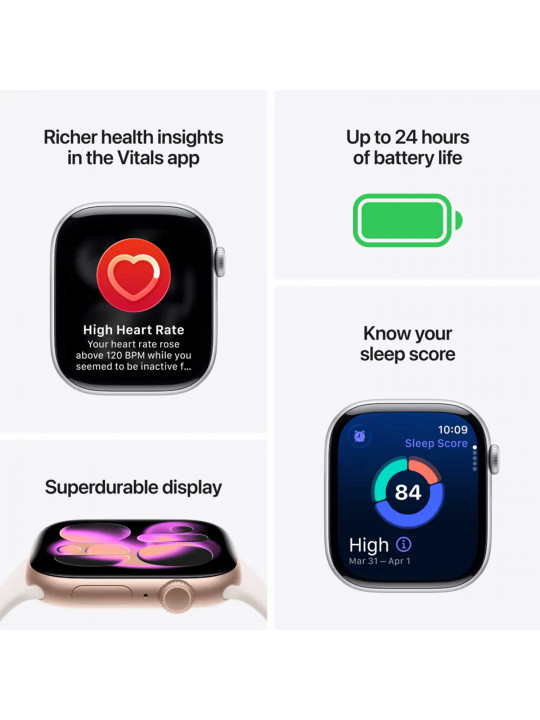 Սմարթ ժամացույց APPLE Watch Series 11 GPS 42mm Space Grey Aluminium Case with Black Sport Band (A3331) (MEQW4RK/A)