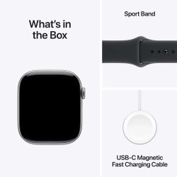 Smart watch APPLE Watch Series 11 GPS 42mm Space Grey Aluminium Case with Black Sport Band (A3331) (MEQW4RK/A)