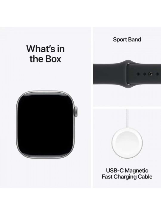 Սմարթ ժամացույց APPLE Watch Series 11 GPS 42mm Space Grey Aluminium Case with Black Sport Band (A3331) (MEQW4RK/A)
