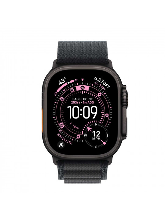Smart watch APPLE Watch Ultra 3 GPS+Celluar 49mm Black Titanium with Black Alpine Loop (A3281) (MF0V4QI/A)