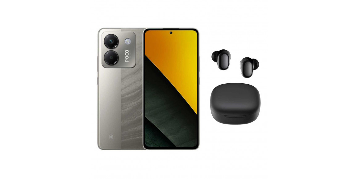 Смартфон XIAOMI POCO M7 Pro 5G 8GB 256GB (Silver)+Redmi Buds 6 Play (2409FPCC4G)