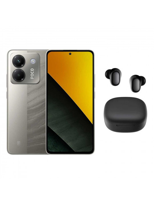 Սմարթ հեռախոս XIAOMI POCO M7 8GB 256GB (Silver)+Redmi Buds 6 Play (25062PC34G)