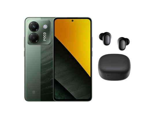 Смартфон XIAOMI POCO M7 Pro 5G 8GB 256GB (Green)+Redmi Buds 6 Play (2409FPCC4G)