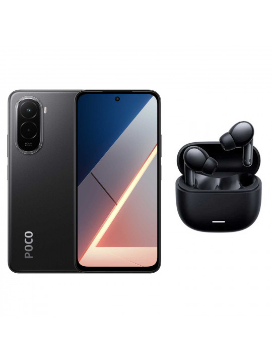 Սմարթ հեռախոս XIAOMI POCO M7 8GB 256GB (Black)+Redmi Buds 6 Play (25062PC34G)