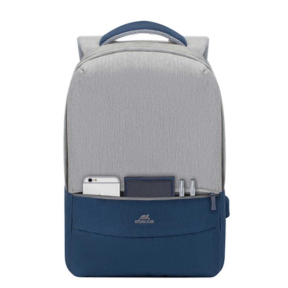 Сумки для ноутбука RIVACASE 7562 Backpack 15.6 (Grey/Dark Blue) 