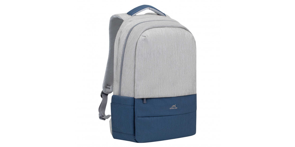 Bag for notebook RIVACASE 7567 Grey/Dark Blue anti-theft backpack 17.3 