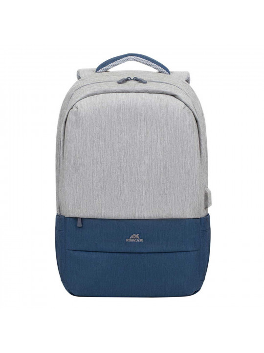 Bag for notebook RIVACASE 7567 Grey/Dark Blue anti-theft backpack 17.3 
