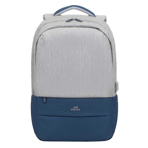 Պայուսակներ դյուրակիր համակարգչի RIVACASE 7567 Grey/Dark Blue anti-theft backpack 17.3 